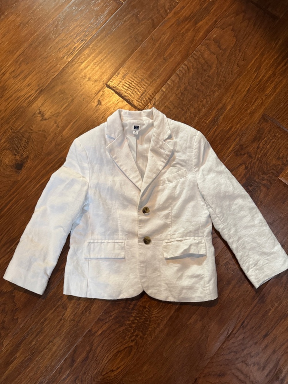 Janie and Jack White Linen Kids Blazer